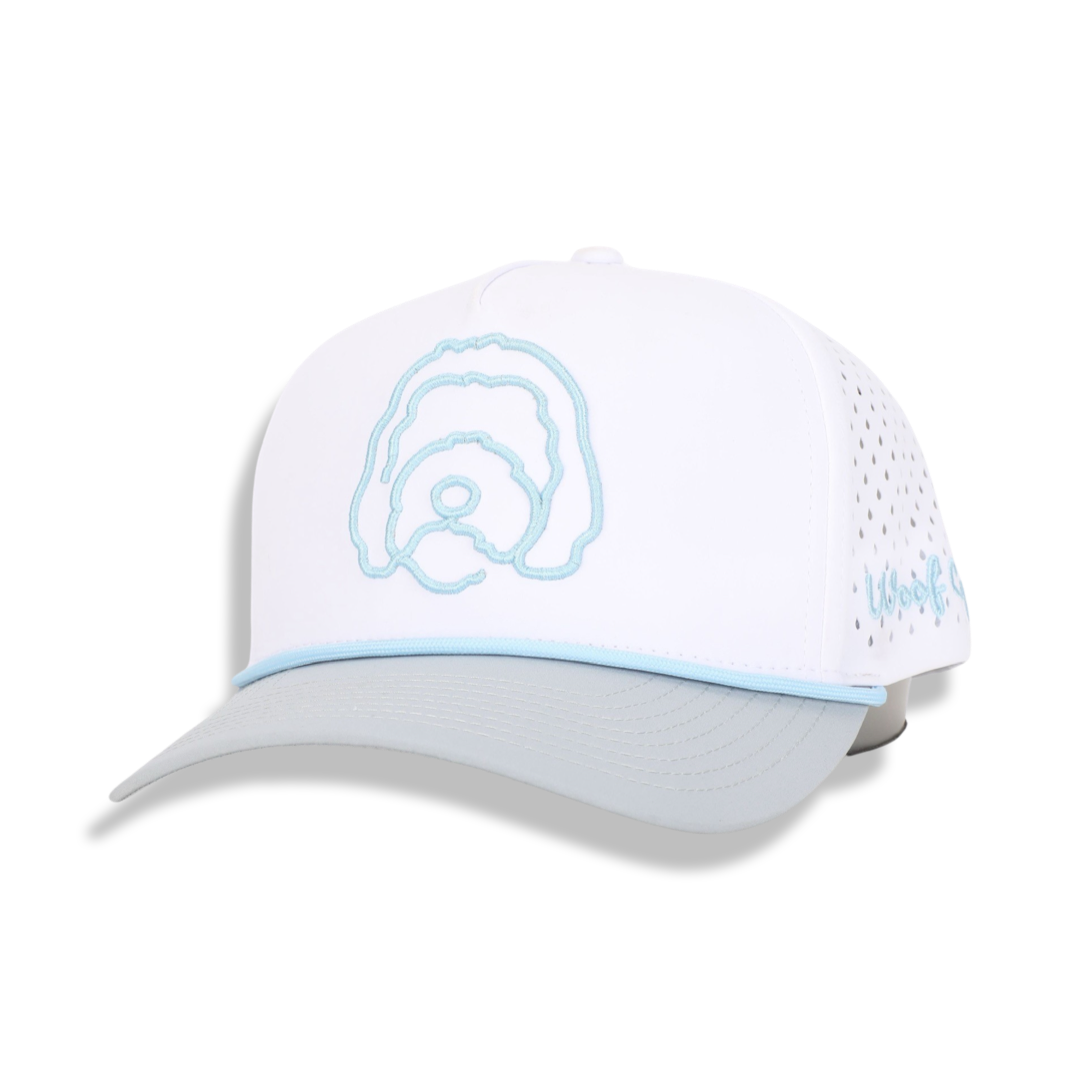 Ellie | Doodle Hat (White/Blue)