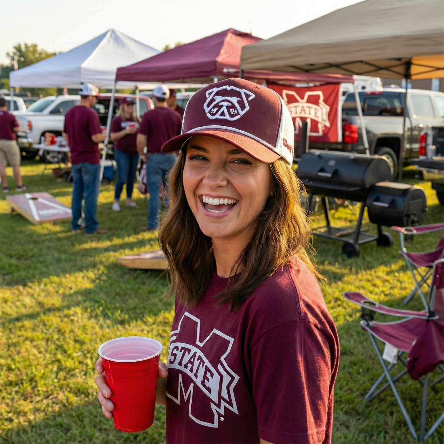Boss | Bulldog Hat (Maroon/White)