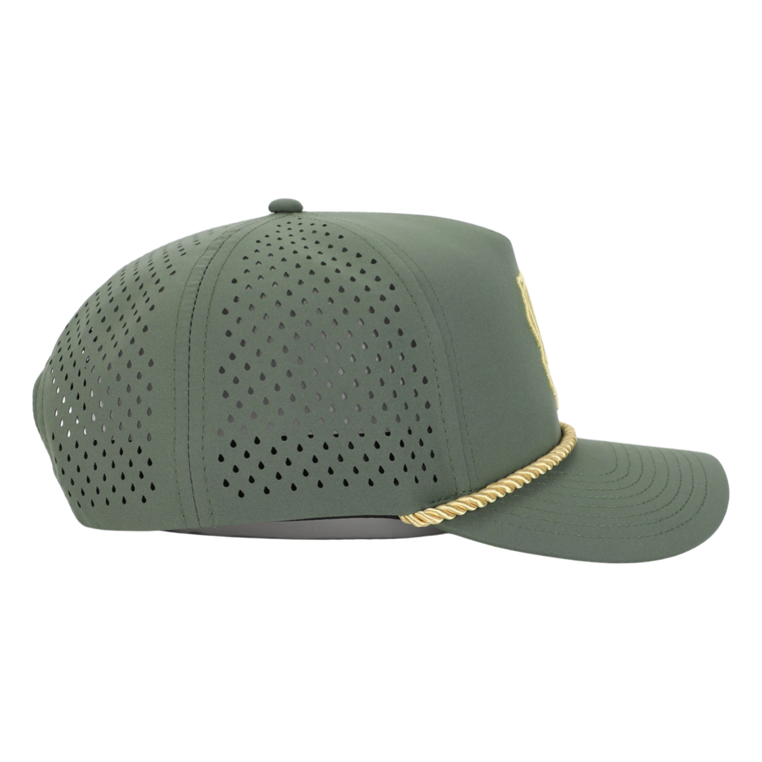 Jameson | Golden Retriever Hat (Green/Gold)