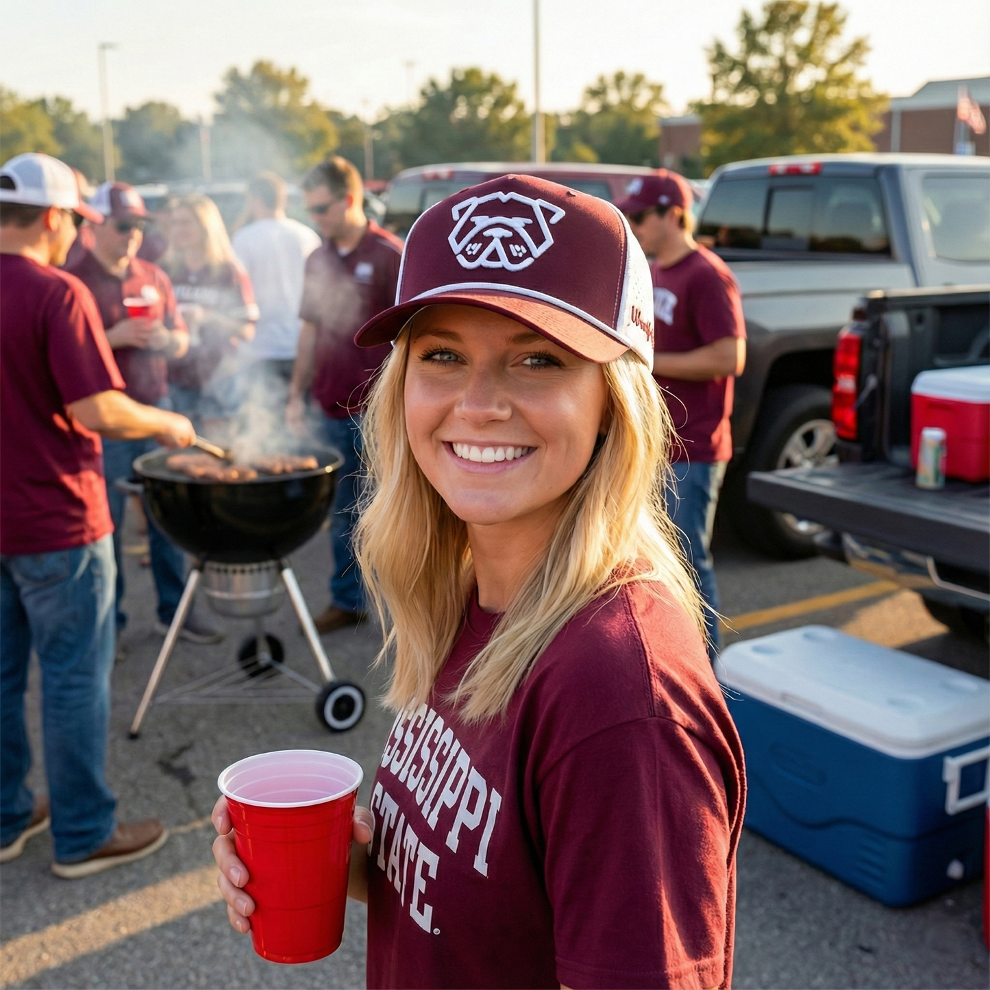 Boss | Bulldog Hat (Maroon/White)